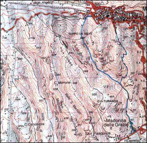 21.Monte S.Angelo Tuppo la Neve Valle del Galluccio (Monte S.Angelo) Macchia Posta (S.S. 89, km 158+600)